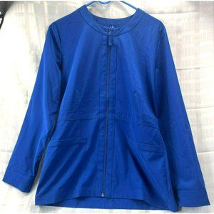 Cherokee uniforms, women shirt, long sleeve, color blues, size s, closure zipper